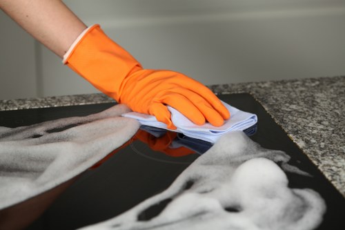 Shoreditch carpet cleaners beginning work on a living room carpet